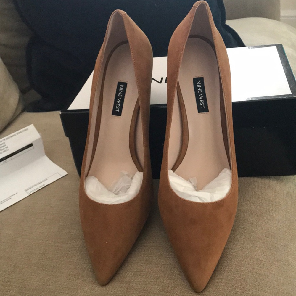 NEW Tan Suede Heels